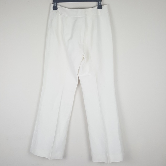 Per Se Mixed Linen White Pant Suit - Picture 1 of 3